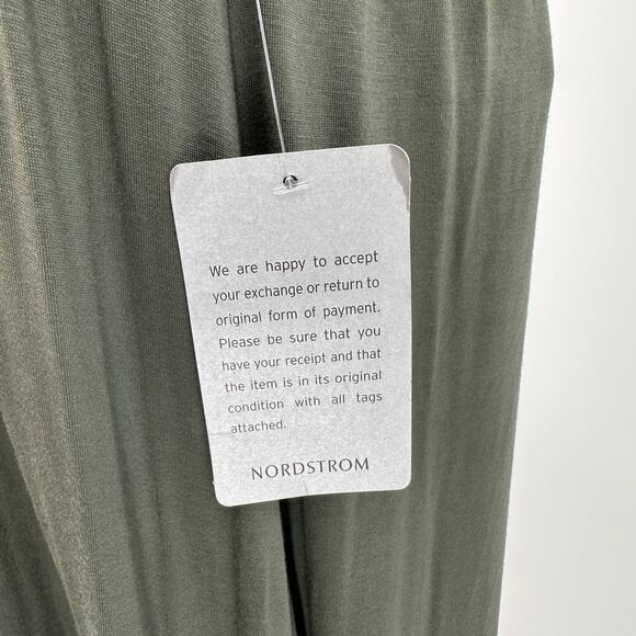 Spense Olive Green Crochet Lace Maxi Tank Dress Womens Medium V-Neck Sleeveless - Picture 13 of 14